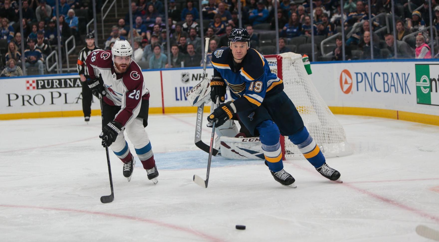 Blues take on Avalanche